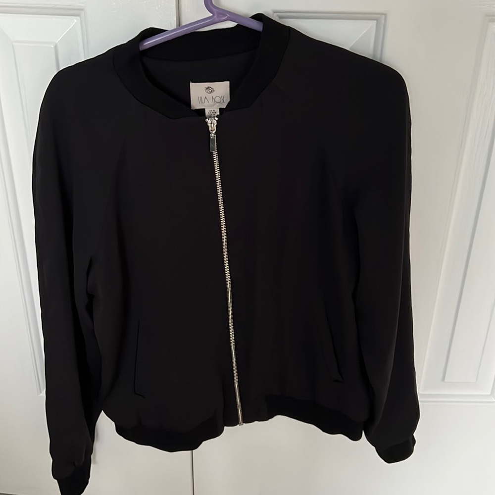 Lila Rose black bomber jacket, size medium